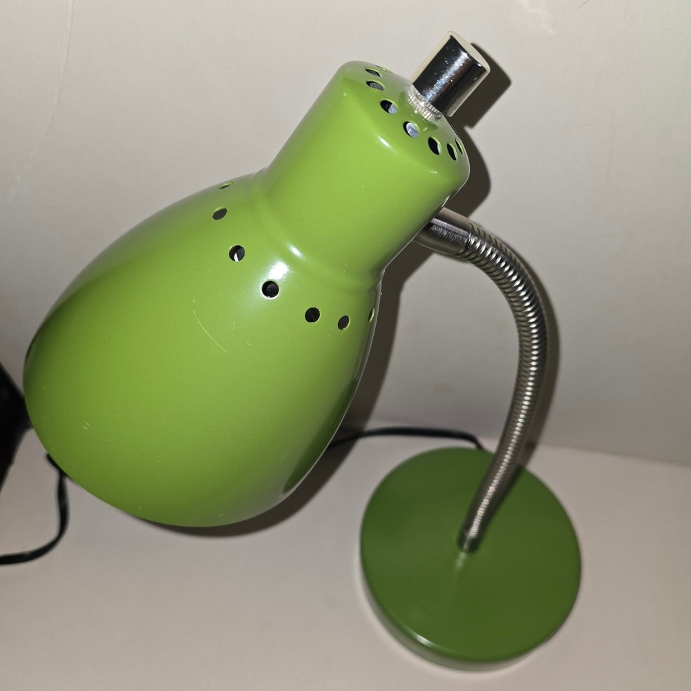Lime Green Gooseneck Desk Lamp Retro Mid Century Modern Flexible Task‎ Light - Picture 2 of 7